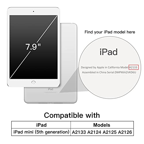 JETech Case for iPad mini 5 (2019 Model 5th Generation), Smart Cover with Auto Sleep/Wake (Black) - Image 2