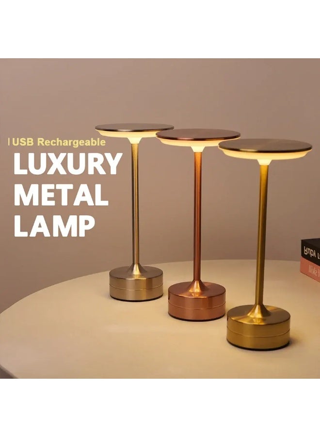 Green Tiger USB Rechargeable Mushroom Table Lamp - Wireless LED Touch Control Desk Light for Home, Bedroom & Restaurant Decor