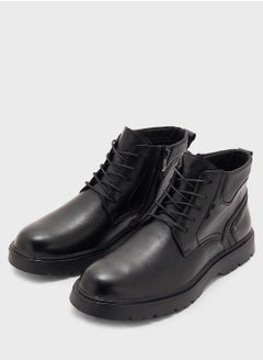 Robert Wood Ankle Lace Up Biker Boots  - Image 4