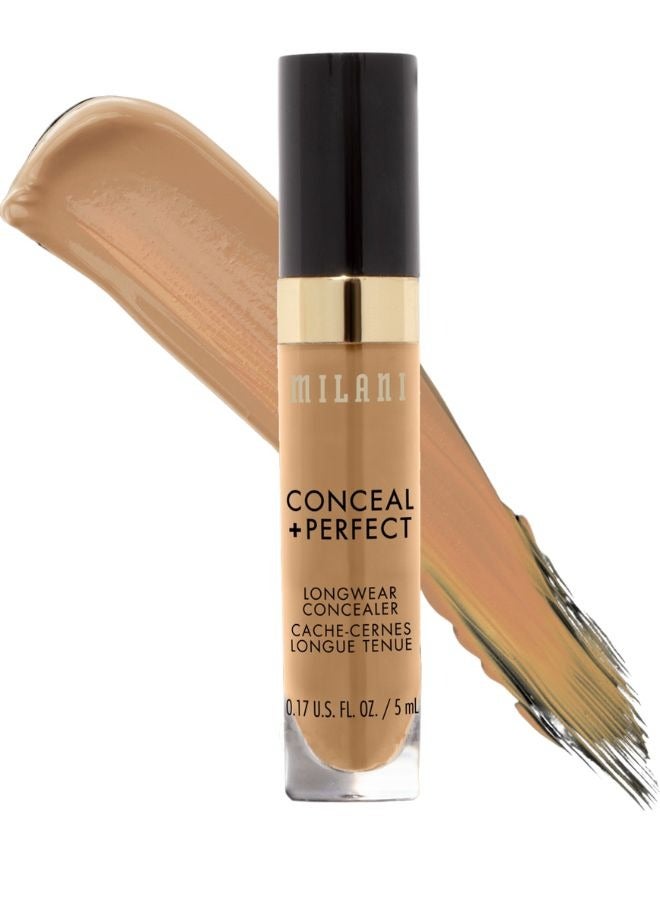 Milani Conceal + Perfect Longwear Concealer in 145 Warm Beig – Full Coverage, Lightweight Formula, 16-Hour Wear, Hydrating and Crease-Proof for Flawless Skin, 0.17 fl oz - Image 1