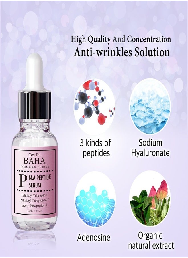 Cos De BAHA Cos De BAHA Peptide Complex Facial Serum with Matrixyl 3000 & Argireline - Anti Aging & Wrinkles - Heals and Repairs Skin (30ml)  - Image 5