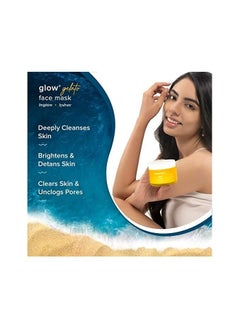 Aqualogica Aqualogica Glow+ Gelato Face Pack for Illuminating Glow, Evens Skin Tone & Reduces Dark Spots, with Papaya & Vitamin C - 100 G  - Image 3