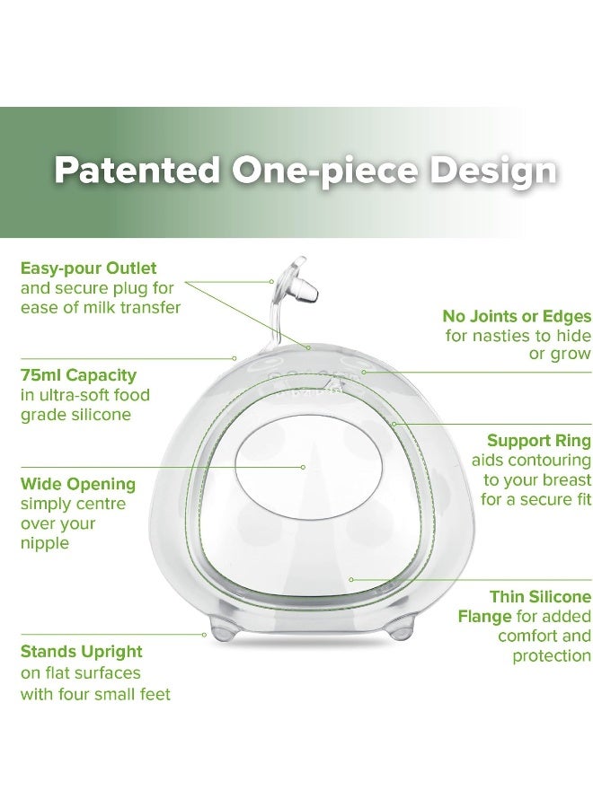 haakaa Ladybug Breast Milk Collector - Soft Breast Shells | Wearable Nursing Cups | Breastmilk Saver | Letdown Catcher for Pumping, Breastfeeding Moms, Protect Sore - 2.5 oz/75 ml, 2pcs - Image 3