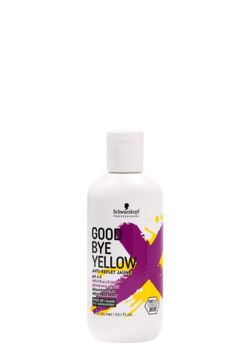 GOODBYE YELLOW Purple Shampoo Neutralizing Wash 101 Fl Oz AntiYellow Vegan Shampoo for Blonde Gray Hair pH Balanced Professional Salon Formula