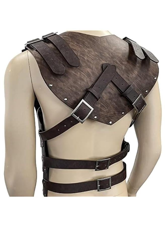 Viking Faux Leather Embossed Chest Armor, Retro Medieval Knight Leather Armor for LARP/Cosplay - Image 4