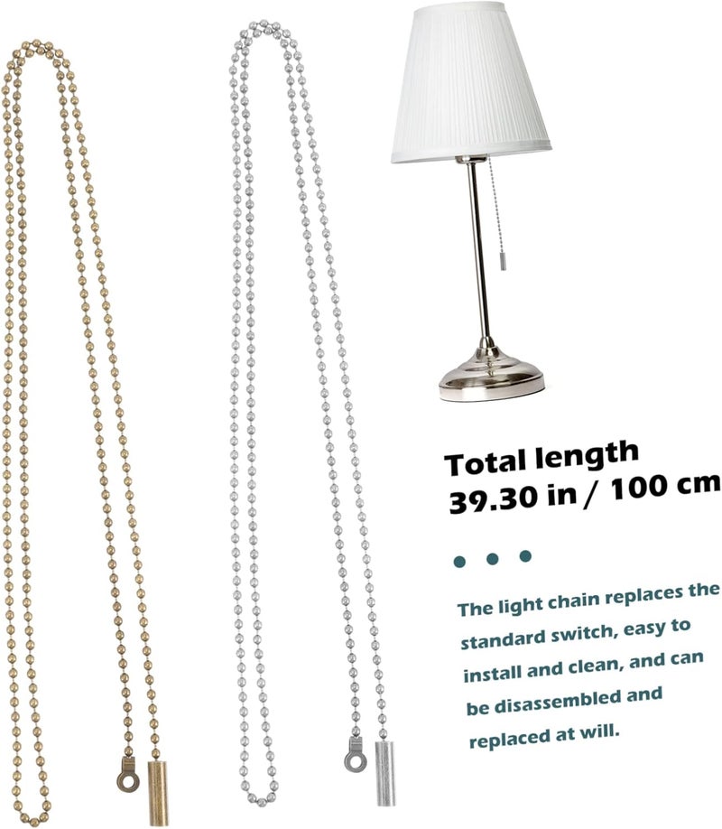 Gulf user preference oriented build MAGICLULU Ceiling Fan Pull Chain Extender 1m Long Metal Chain Beaded Pull for Easy Lighting Accessory Multi warehouse process Regulated warehouse storage Easy handling optimized design Light sturdy raw material Diverse requirement fit Stain resistant Flexible use switching Sand resistant KSA market compliant quality Various fittings All choice modern design Transit damage minimized design Temp & permanent project compatible Reliable daily use design Size-sorted warehouse storage Certified local stock Global sizing options All-round applied quality Wide use selected material Dense area priority deliver Various color options Practical versatile construction Trusted all-purpose quality Long lifespan - Image 5