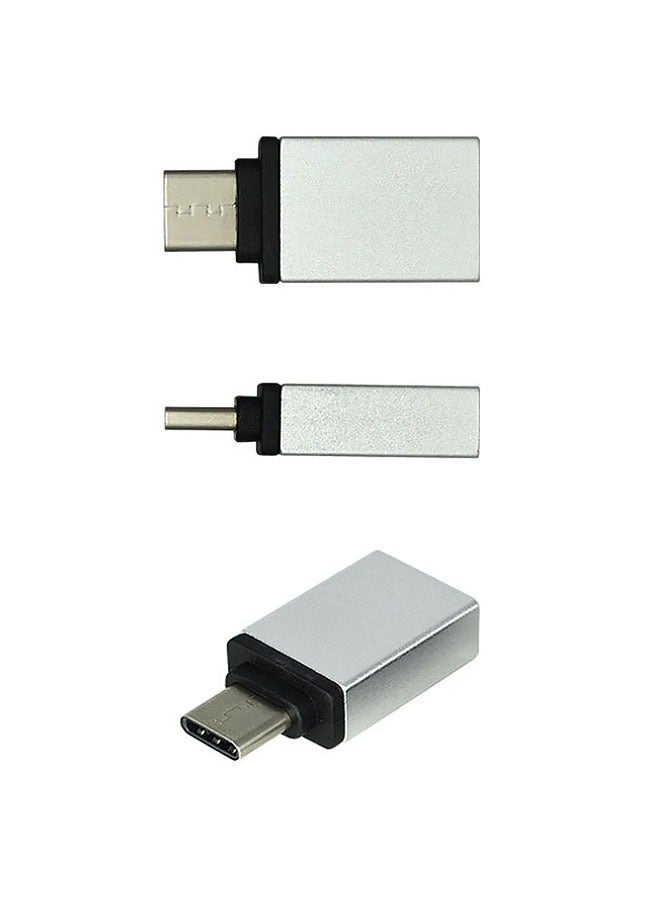 Type C USB OTG Adapter Silver - Image 3