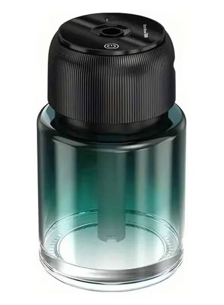 Car Fragrance Cologne Essential Oil Diffuser & Humidifier – Green USB Mini Cool Mist Aromatherapy Diffuser for Car, Home, Office & Bedroom | Portable Air Freshener & Humidifier with Soothing LED Light | Silent Operation & Easy Refill