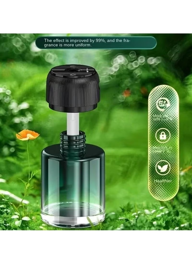 TIGER Car Fragrance Cologne Essential Oil Diffuser & Humidifier – Green USB Mini Cool Mist Aromatherapy Diffuser for Car, Home, Office & Bedroom | Portable Air Freshener & Humidifier with Soothing LED Light | Silent Operation & Easy Refill  - Image 2