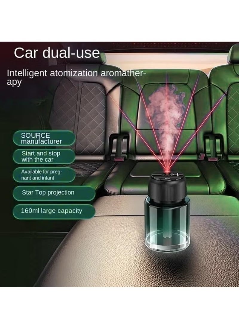 TIGER Car Fragrance Cologne Essential Oil Diffuser & Humidifier – Green USB Mini Cool Mist Aromatherapy Diffuser for Car, Home, Office & Bedroom | Portable Air Freshener & Humidifier with Soothing LED Light | Silent Operation & Easy Refill  - Image 4