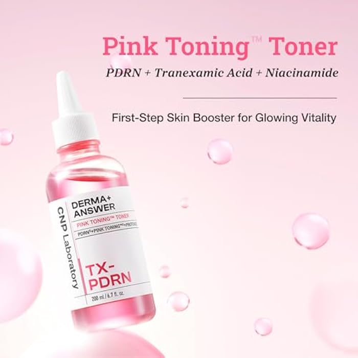 CNP Pink Toning™ Toner, PDRN + Tranexamic Acid Toner for Face, Salmon DNA, Niacinamide, for Glass Skin, Korean Skincare, 6.7 fl. oz. - Image 2