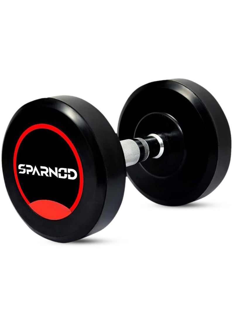 Sparnod Fitness SDR-2.5_Pair Round Rubber Coated Dumbbells With Metal Handle For Strength Training And Body Workout  - Image 2
