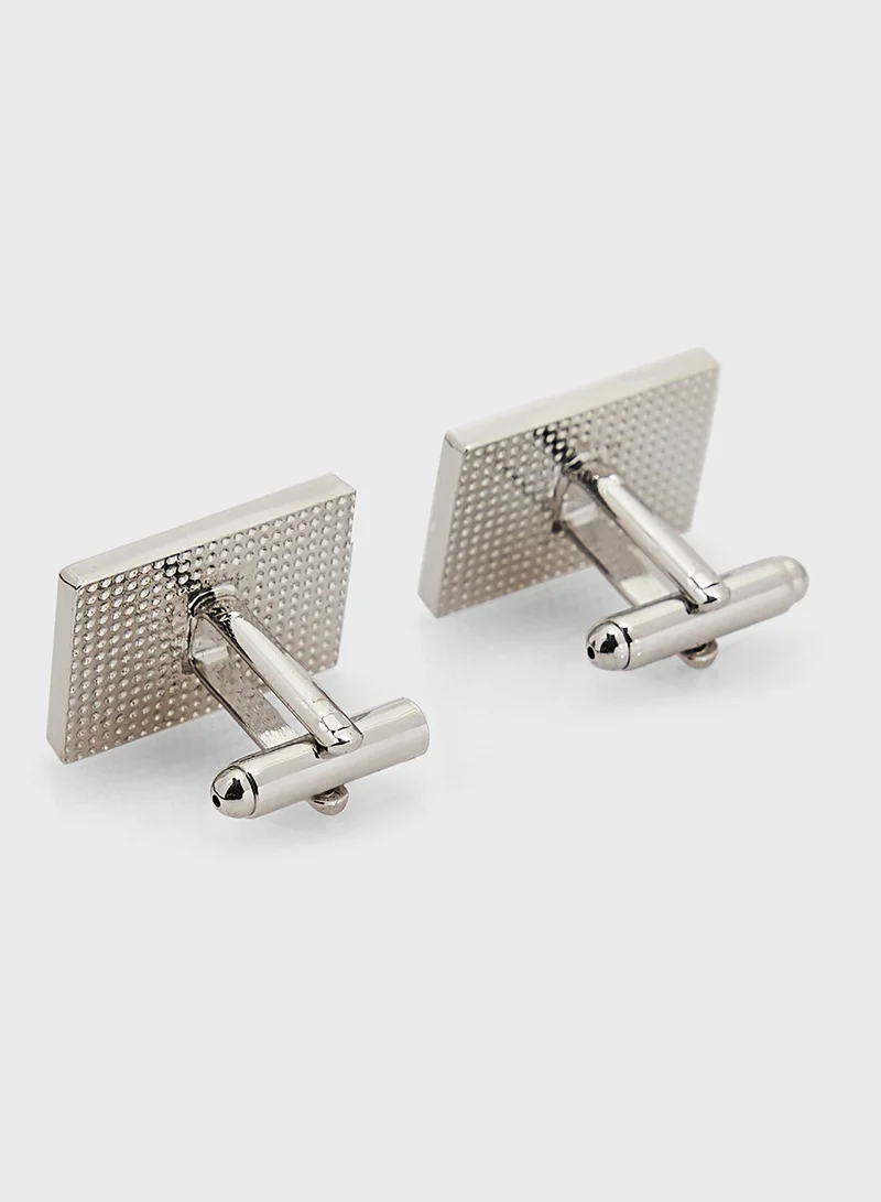 روبرت وود Stripes Detail Rectangular Cufflinks And Tie Pin Gift Set