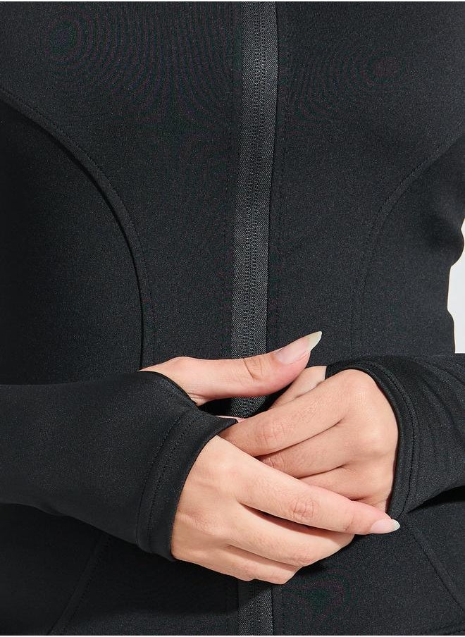 Seam & Thumbhole Detail Jacket & Broad Waist Flared Legging Set - pzsku/Z9D612554A61DB3335628Z/45/_/1723036858/e43b8789-2242-46f0-b393-ebd483448baa