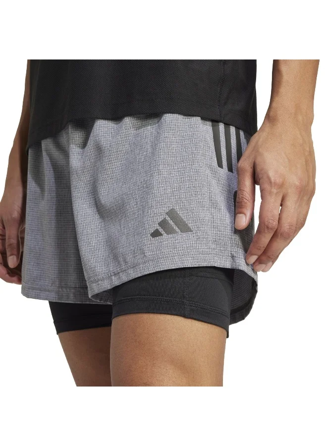 Adidas Otr B S 2In1 M Grey Running Shorts For Men XS