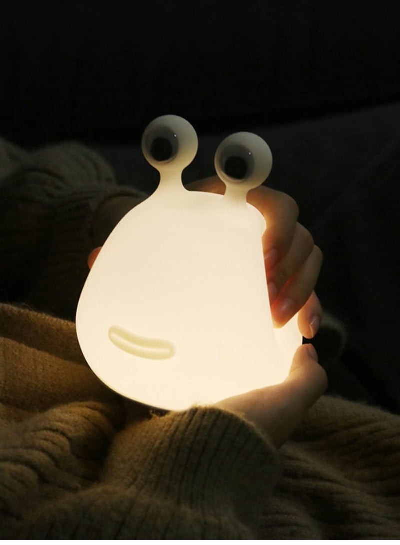 Captaintech Slug Night Light, Nursery Squishy Lamp, Silicone Night Light for Breastfeeding, Cute Animal Bedside Lamp for Baby Kids Teens, Soft Nightlight with Touch Sensor for Bedroom - Image 1