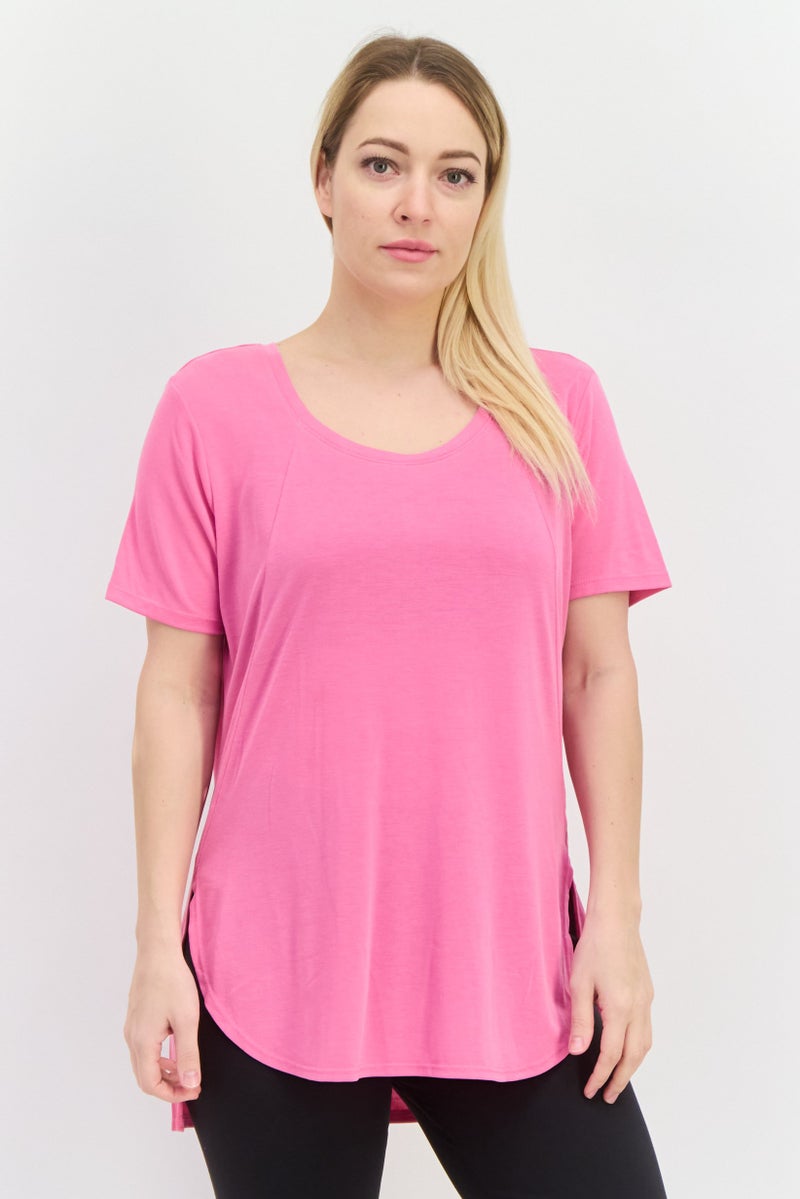 SKECHERS Women Sportswear Fit Short Sleeve Outdoor Top, Pink - Image 1