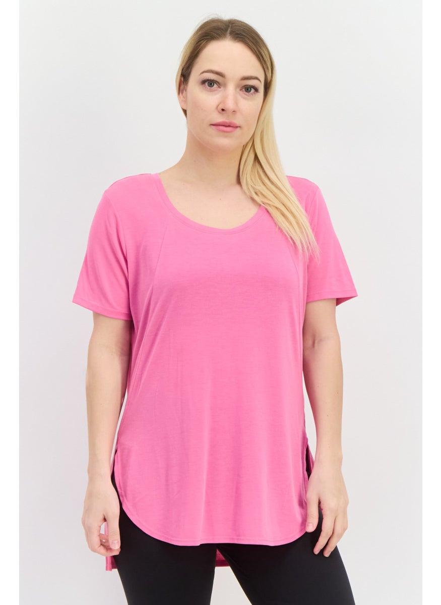 Women Sportswear Fit Short Sleeve Outdoor Top, Pink - pzsku/Z9D61371CF41A23FF80DEZ/45/_/1738937156/b5d91a62-9b68-45c2-acd9-67dc117eee62