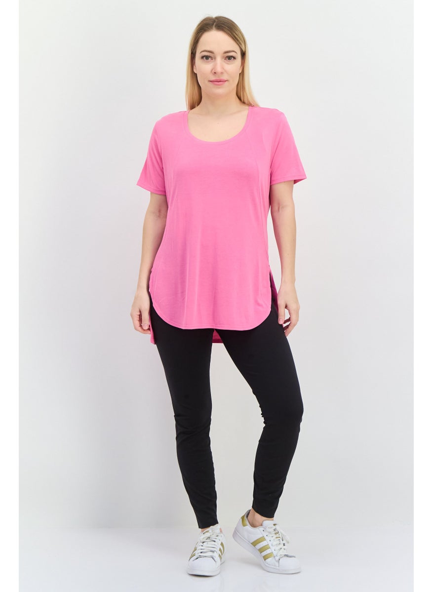 Women Sportswear Fit Short Sleeve Outdoor Top, Pink - pzsku/Z9D61371CF41A23FF80DEZ/45/_/1739801662/f94d51be-8b6b-4e07-859b-aaa2c3e92075