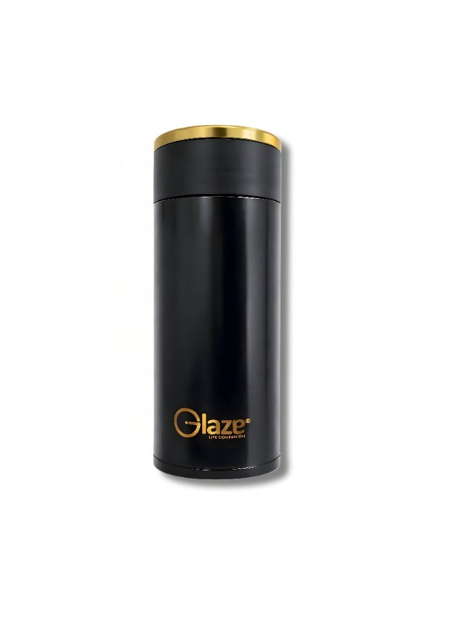 Glaze Water Bottle 304 Stainless Steel Vacuum Insulated Hot & Cold Leak-Proof 260ml Black - Image 1