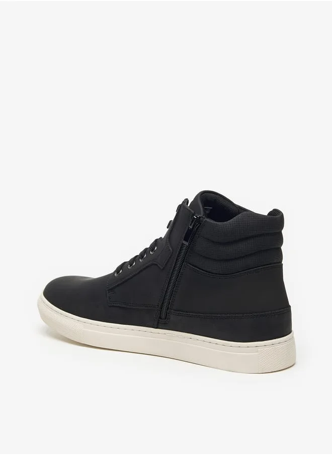 Lee Cooper Men's Solid Boots with Zip Closure