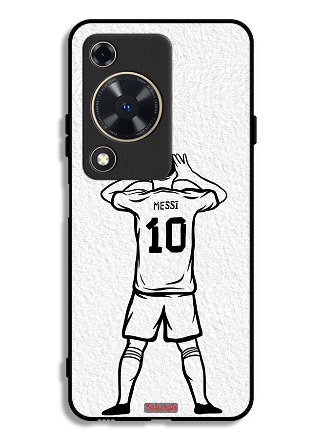 Tolwak Huawei Nova Y72S Protective Case Cover Messi Sketch