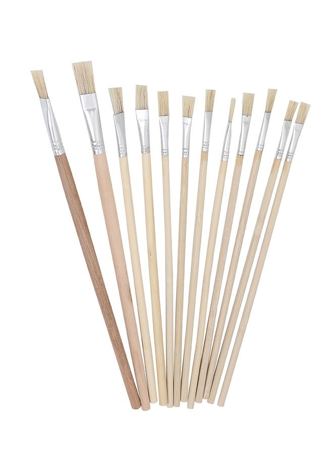 LAWAZIM Drawing Brush Set with Wooden Handle - Multi-Sized Professional Acrylic Oil Watercolor Paint Brushes -Artist Paintbrushes for Body Face Rock Canvas Kids Adult Drawing, Arts & Crafts Supplies - Image 4