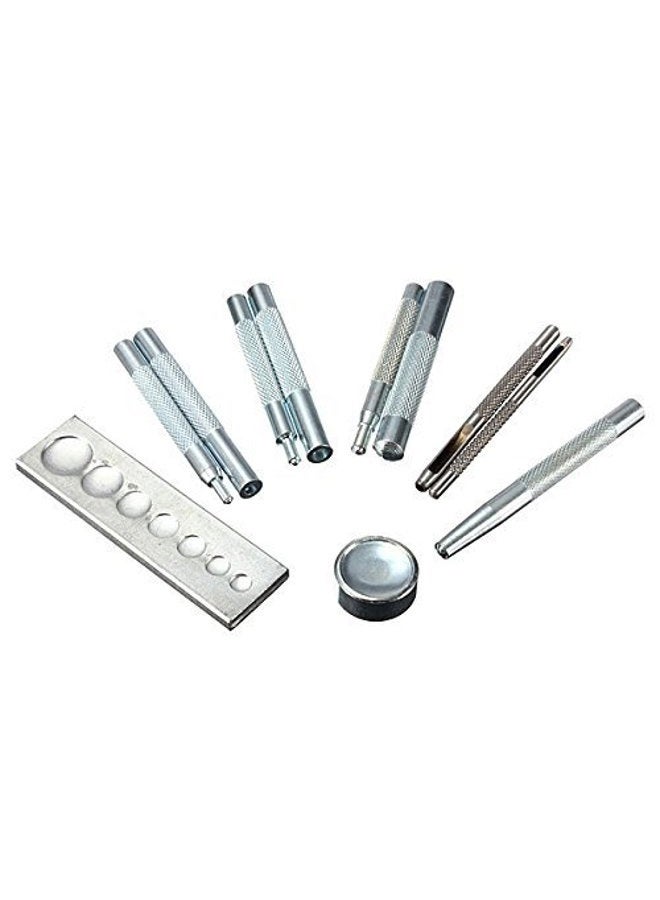 SKYZONAL DIY Leather craft 11pcs Craft Tool Die Punch Snap kit Rivet Setter with Base for Punch Hole and Install Rivet Button - Image 4