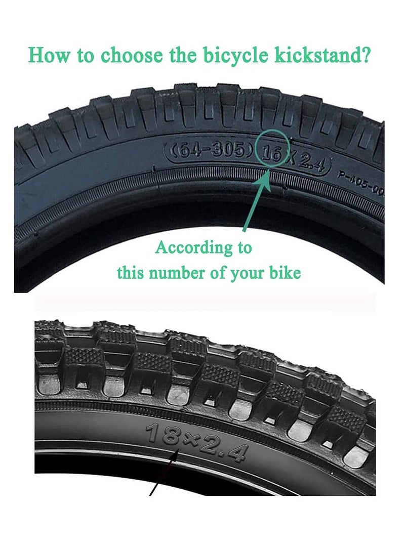 Excefore Kickstand for Kids Bike, Bicycle Kickstands Center Mount for 16 18 20 22 24 Inch Bicycles Adjustable Aluminum Alloy Kickstands for 16-18-20inch 18-20-22inch 22-24-26inch Mountain Bike - Image 4