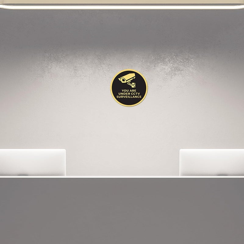 Rousrie CCTV Stickers For Glass Doors (Size: 6 Inch) For Office, Stores, Cafe, Hotel, Restaurant, Business & Shop, Self-Adhesive, Acrylic Signage (CCTV) - Image 3