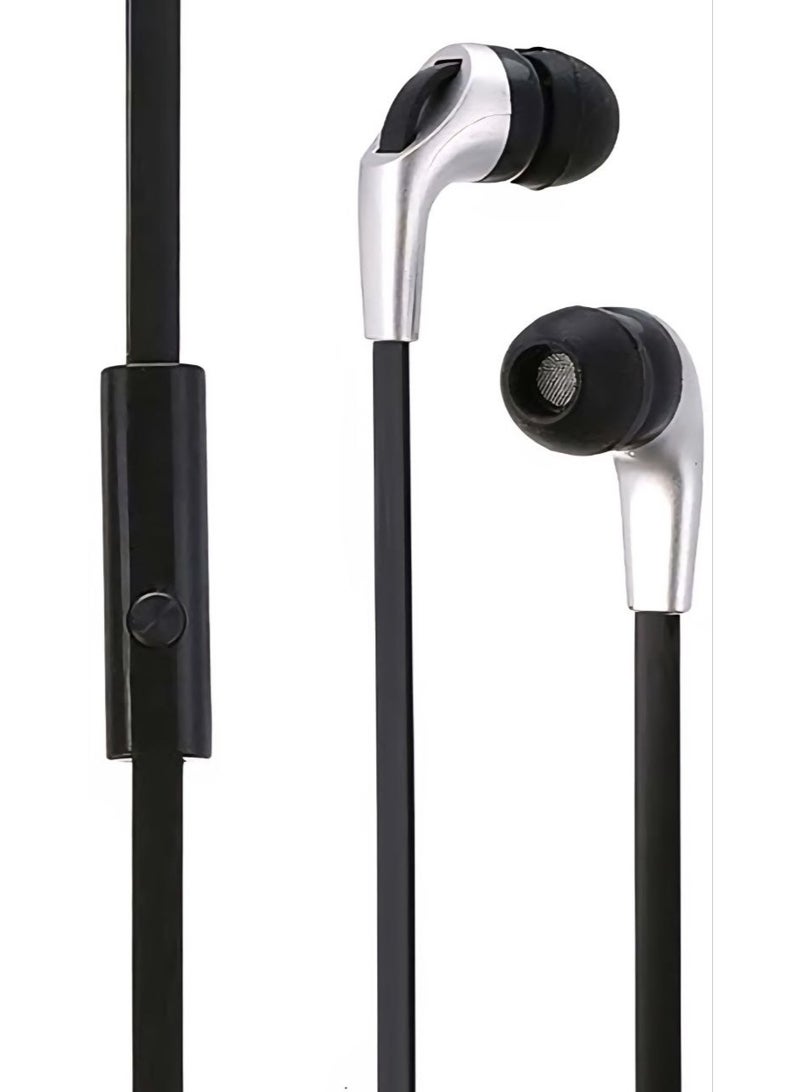 in-Ear Earbuds Earphones with Microphone Aux 3.5mm wired  Headphones Stereo Ergonomic Design With handfree plug Comfortable And High Quality For Mobile Phone - black - Image 3