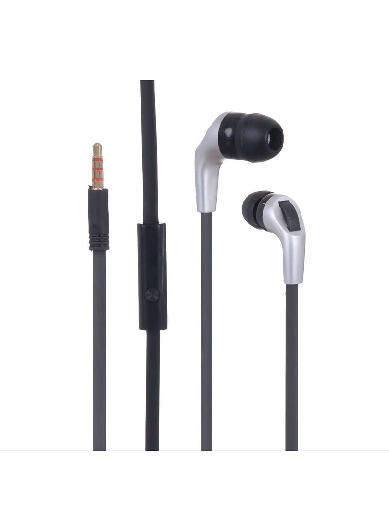 in-Ear Earbuds Earphones with Microphone Aux 3.5mm wired  Headphones Stereo Ergonomic Design With handfree plug Comfortable And High Quality For Mobile Phone - black - Image 2