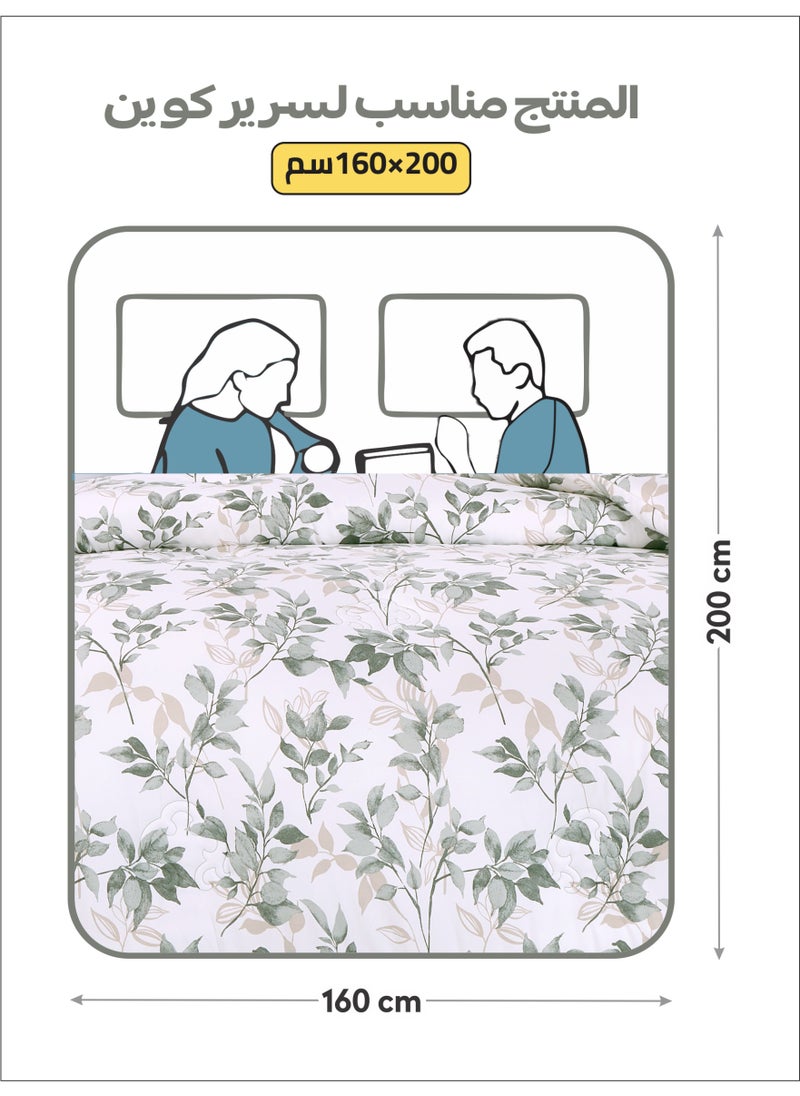 دوناتيلا طقم مفرش سرير فندقي 4 قطع يناسب سرير مفرد ونص 160×200 سم مشجر  - Image 3