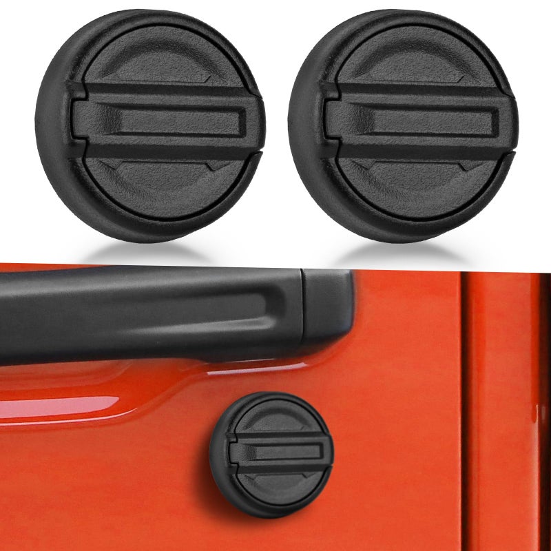 CALBEAU Strong Magnet Keyhole Covers Compatible with 2018-2026 Jeep Wrangler JL and Gladiator JT Front Door, Door Lock Covers for Keyhole Protection (Classic) - Image 1