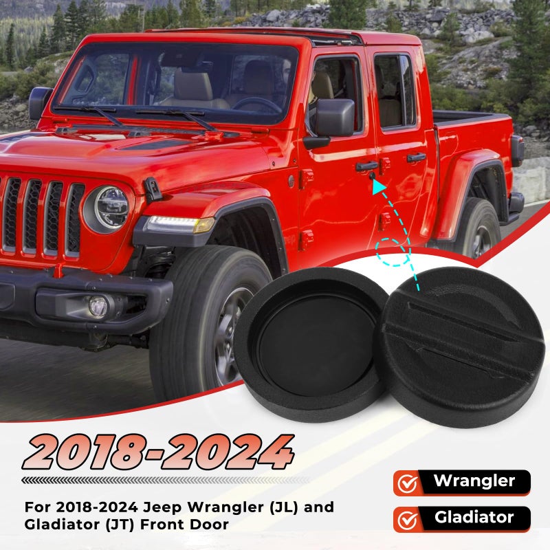 CALBEAU Strong Magnet Keyhole Covers Compatible with 2018-2026 Jeep Wrangler JL and Gladiator JT Front Door, Door Lock Covers for Keyhole Protection (Classic) - Image 4
