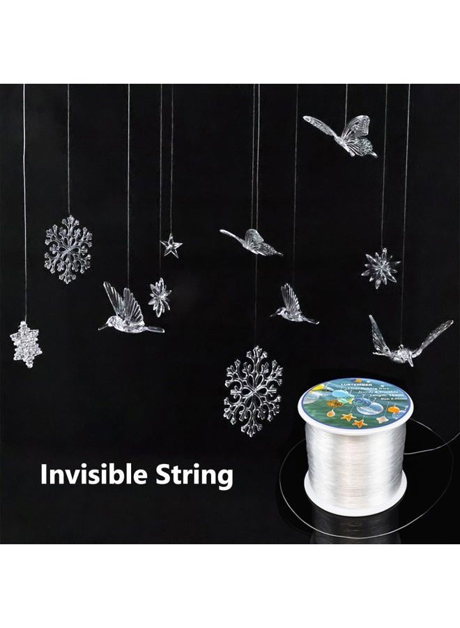 LUSTEMBER Clear Fishing Line 1640 ft, Invisible Fishing Line Nylon Cord for Hanging Balloons, Crafts, Picture Decorations, Bracelets, Necklaces, Jewelry Making Beading - Image 3