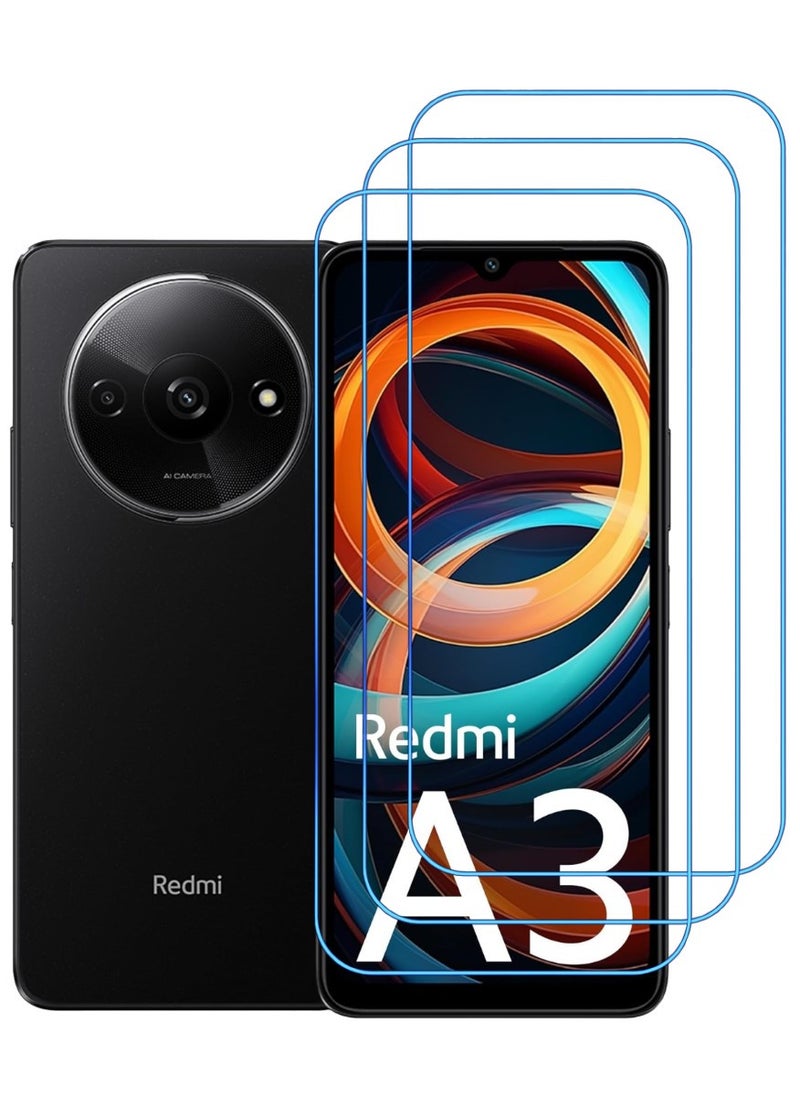ACLIX 3 Pieces Antistatic ESD Dustproof Premium Quality High Definition Clear Tempered Glass Screen Protector Designed For Xiaomi Redmi A3 - Image 1