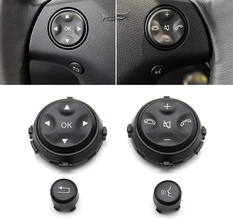 Goodithy 4PCS Steering Wheel Control Switch Buttons for Mercedes Benz - Image 1