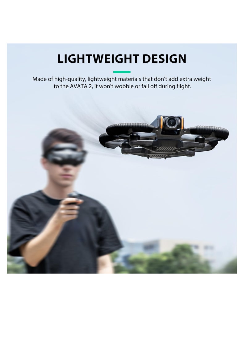 Excefore حامي دافع الهواء لداجي أفاتا 2، واقي طائرات بدون طيار، امتصاص الصدمات المضاد للتصادم لحامي الدافع لداجي أفاتا 2، ملحقات الطائرات بدون طيار، شريط حامي الحماية، أسود - Image 4