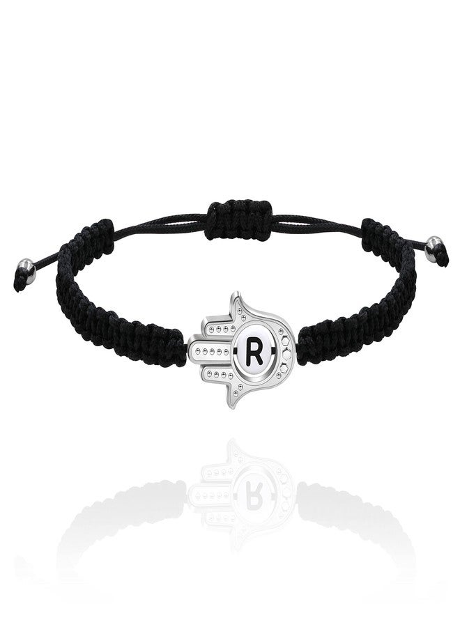 Uloveido Letter R Hand of Fatima Bracelet Hamsa Hand Evil Eye Lucky Charm Protection Bracelets Valentines Gifts for Women Y3791-R - Image 1