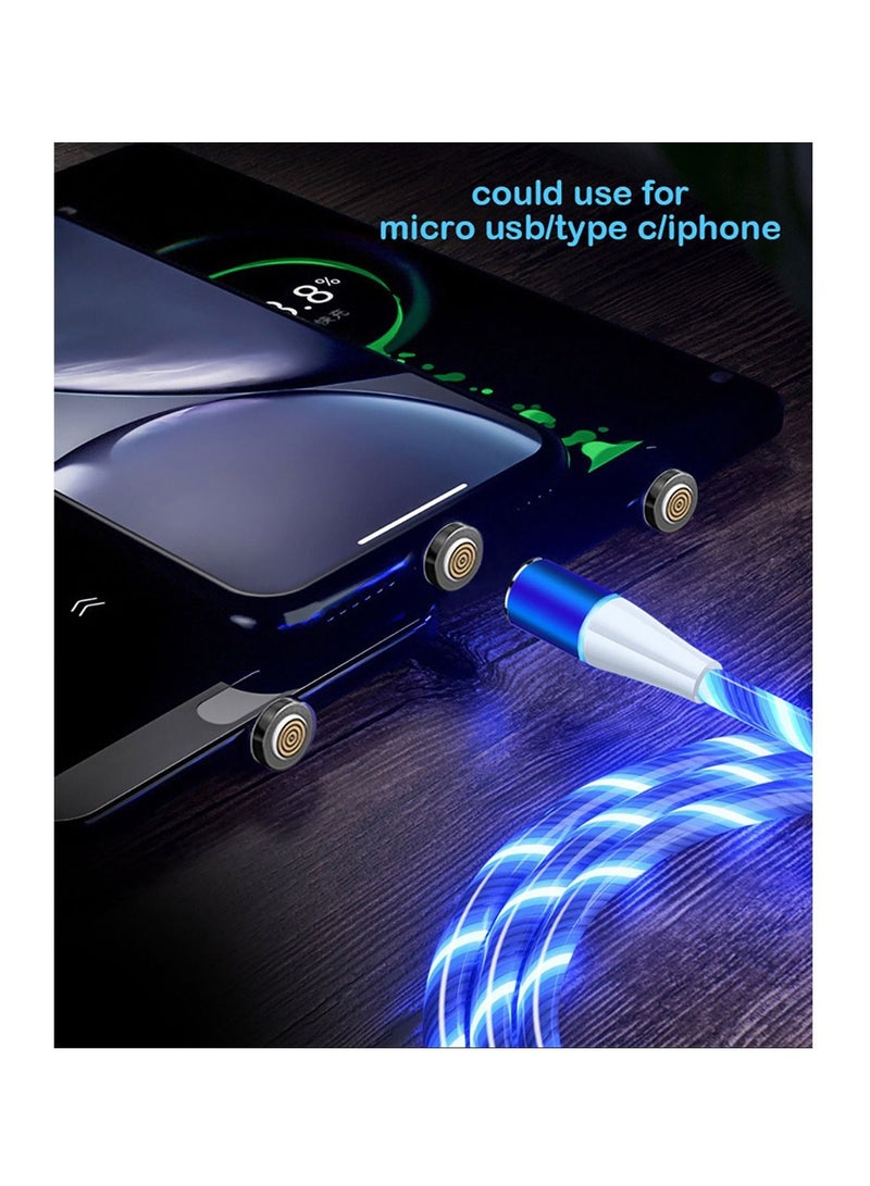 ESSNS 3 Amp LED glowing magnetic all in one mobile USB Cable for android apple and Type C - Image 2