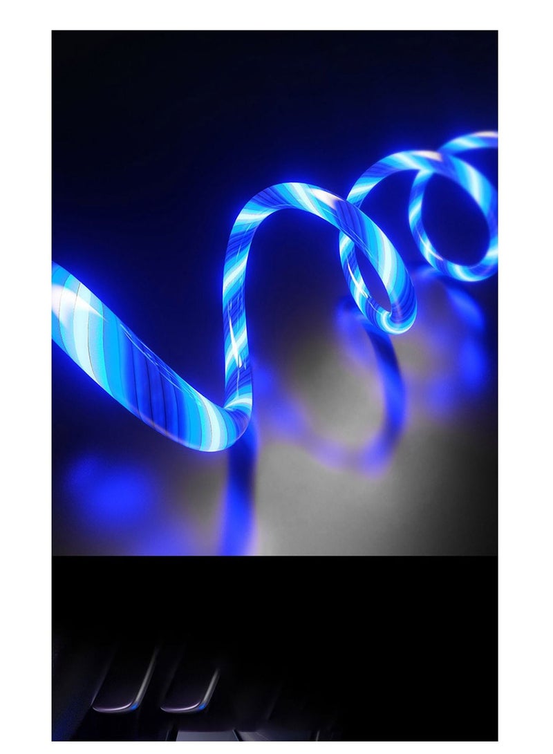 ESSNS 3 Amp LED glowing magnetic all in one mobile USB Cable for android apple and Type C - Image 3