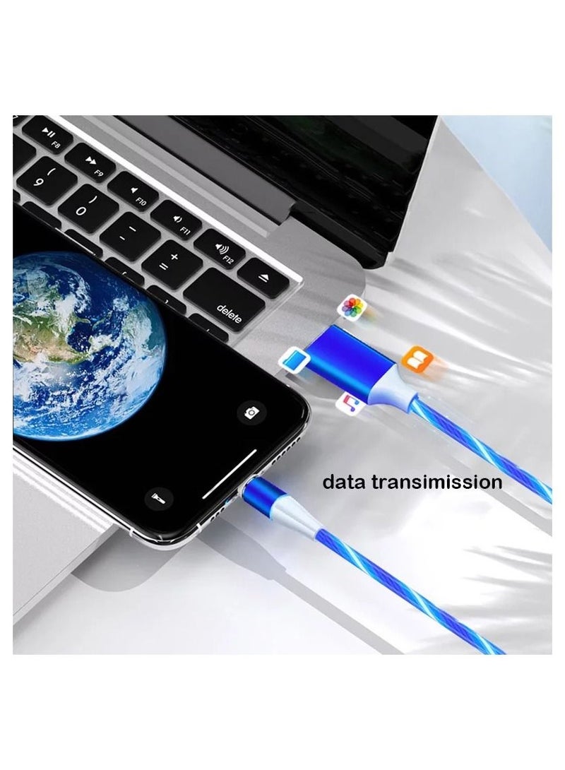 ESSNS 3 Amp LED glowing magnetic all in one mobile USB Cable for android apple and Type C - Image 4