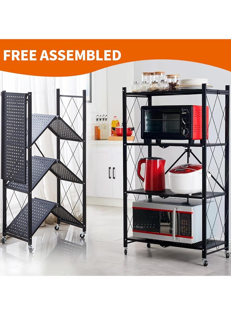 Eworld 5 Tier folding Home Entryway Furniture Shelf Multipurpose Shoe and Clothes Rack Storage Organiser. - Image 3