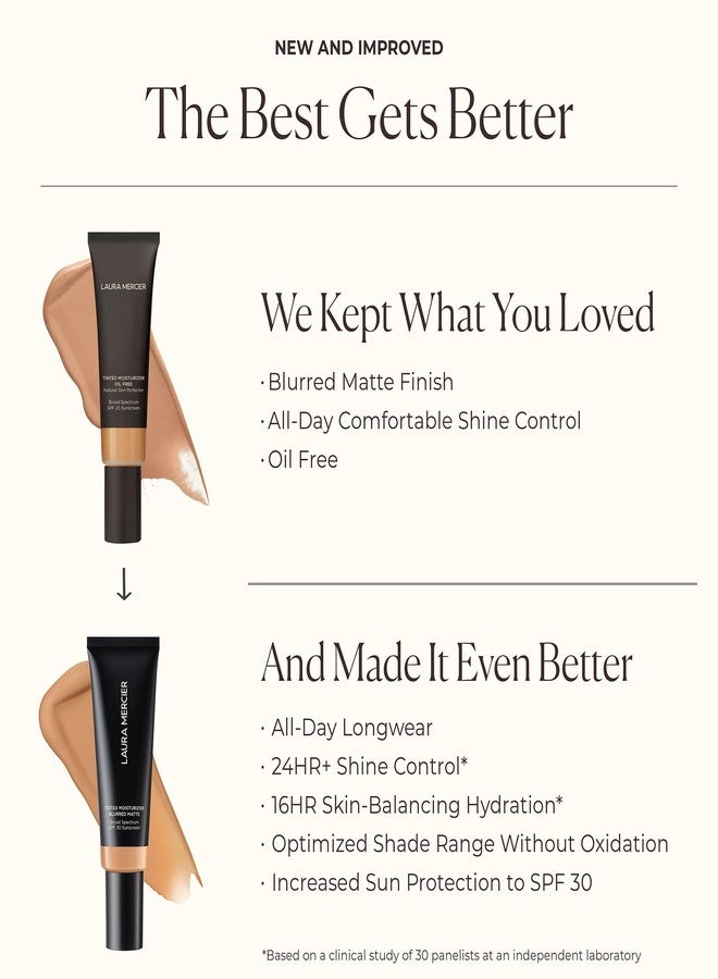 Laura Mercier Tinted Moisturizer Blurred Matte with SPF 30: 24HR+ Shine Control and Blurring, Long Lasting, Sheer to Light, Buildable Coverage, Blurs the Look of Pores, Skin Tint, 3N Sand - Image 4