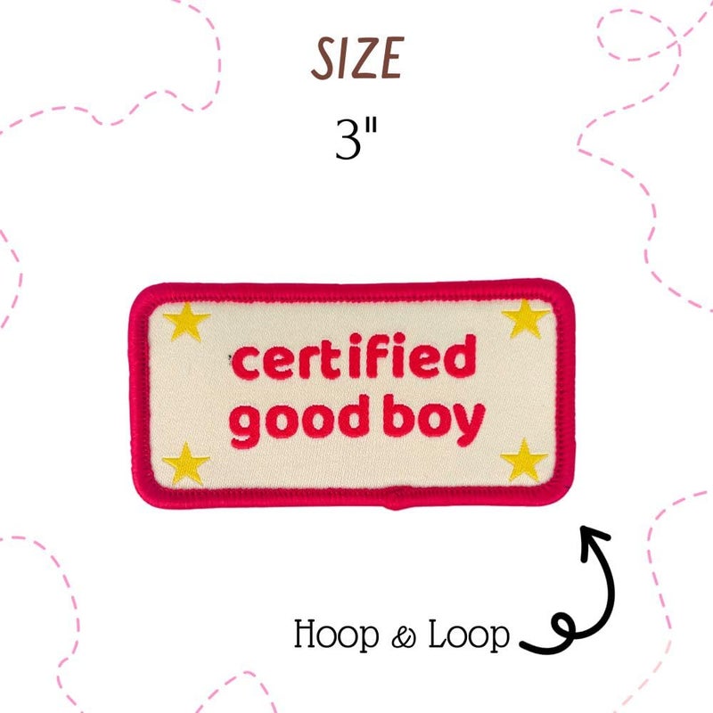 YJ PREMIUMS Certified Good Boy Girl Dog Harness Patches | Hoop & Loop Funny Cute Dogs Patch for Removable Vest Collar Tactical Working Moral Training Tracking Service Dog Doggie Pet Embroidery Accessories (Boy) - Image 2