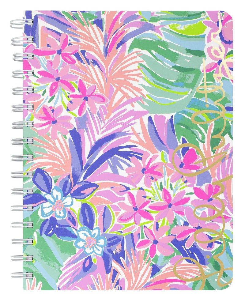 Lilly Pulitzer Hardcover Mini Spiral Notebook, 8.25" x 6.5" Small Journal with 160 College Ruled Pages, It Was All A Dream - Image 1