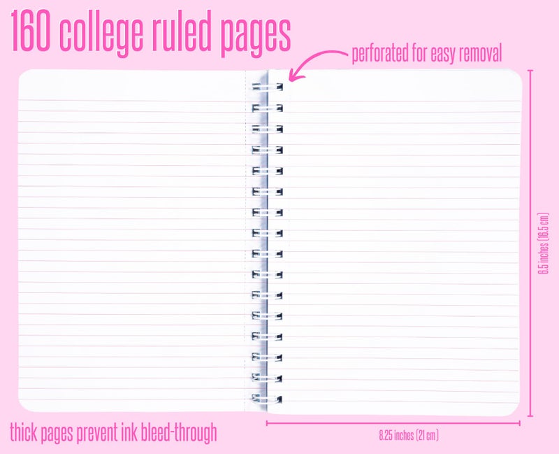 Lilly Pulitzer Hardcover Mini Spiral Notebook, 8.25" x 6.5" Small Journal with 160 College Ruled Pages, It Was All A Dream - Image 2