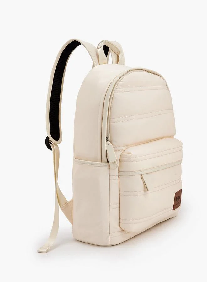 Lee Cooper Quilted Nylon Backpack with Adjustable Straps