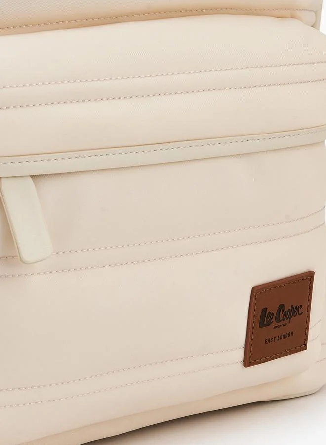 Lee Cooper Beige Quilted Nylon Backpack with Adjustable Straps for Women | Best Price UAE